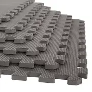 FOAM MAT Floor Tiles Interlocking Padding Soft Flooring Grey 6 Pack STALWART