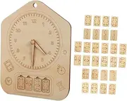 ERINGOGO DIY Wooden Clock Boys and Girls Clock Teaching Aid Shape Time Recognition