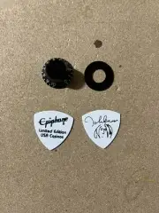 John Lennon Epiphone Casino Upgrades Coarse Spline Black Knob Washer Picks