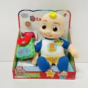 COCOMELON Musical Back To School JJ DOLL W/ Backpack Soft Body Figure Kids Toy