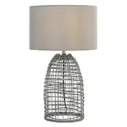 Bali Grey Rattan Base Coastal Table Lamp