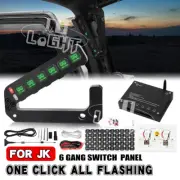 Grab Handle Switch Panel For Jeep Wrangler JK RGB 6 Gang Wireless Light Control (for: Jeep)
