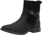 clarks Women's Camzin Strap Fashion Boot 26162115 Black 7.5M