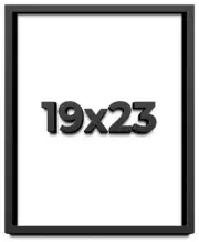19x23 Shadow Box Frame Black | 2 Inches Deep Real Wood Contemporary Shadowbox Di