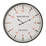 [James Lane] Station Wall Clock Black - 90cm x 6cm