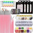 JOYJULY Nails Design Kit Nail Art Set With Nail Art Brushes Dotting Tools 3D ...