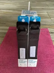 GAIAM EVOLVE=YOGA SLING MAT CARRIER= 2 PIECES = HANDS FREE=BLACK=AS PICTURED