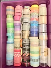 Washi Tape Samplers Set-Colors-Green-Red-Blue-Pink-Purple-Yellow-74 Patterns