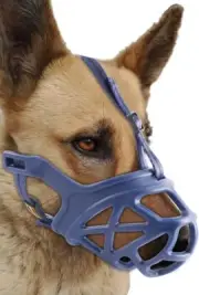 Mayerzon RUBBER BASKET DOG MUZZLE Stop Chewing And Biting Size 1 XS NEW blue A2