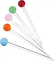 LOPUNER 5pcs Glass Fruit Picks Cocktail Stirrers Decorative Appetizer Sticks for Parties Smooth Finish for Ice Desserts Drinks
