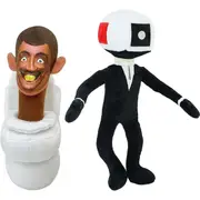 2pcs Skibidi Toilet 11" Plush - Cameraman & Speakerman Collectible