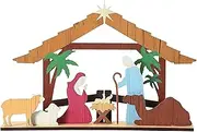 Holy Family Statue | Nativity Set Handmade Christmas Decoration,Holy Family Manger Scene, Nativity Figures, Christmas Nativity Scene for Tabletop Mantel