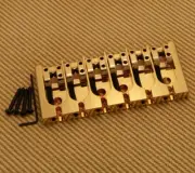 5A600BB-708 Hipshot A Series 6-String Bass Bridge USA Made Gold over Brass