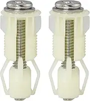 Toilet Seat Screw 2PCS Toilet Top Cover Lid Seat Fixings WC Blind Hole Fitting White Screws, Toilet Seat Hinge Screw