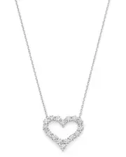 Bloomingdale's Fine Collection Diamond Heart Pendant Necklace in 14K White Gold, 1.50 ct. t. w.