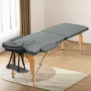 Massage Table, 56Cm Portable Wooden Aluminium Massages Therapy Bed Headrest Chai