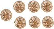 Parliky 7pcs Handmade Bamboo Bird Nest with Hooks Comfortable Breeding Perch for Parrots Budgies and Canaries Natural Weaving Design for Cozy Cage Environment