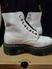 Women's Dr. Martens Sinclair Milled Nappa Platform White Size 5 NEW