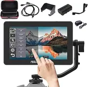 FEELWORLD F6 Plus 5.5 Inch 3D LUT Touch Screen IPS FHD1920x1080 Support 4K HDMI Field Monitor On DSLR Camera with Tilt Arm (with Adapter 12V, Battery and Charger)