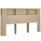 Headboard Cabinet Bed Frame Head Storage Shelf Board Sonoma Oak 180×18.5×104.5cm