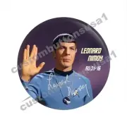 LEONARD NIMOY BUTTON - STAR TREK - MR. SPOCK - TV MEMORABILIA - PINBACK