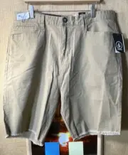 NWT Volcom Volverton Short men’s brown 38 stretch raw seams relax