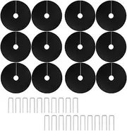XUTONG Fabric Tree Mulch Rings, 12 Pcs 62cm Non-Woven Weed Barrier Mats, Thickened Tree Mulch Ring Fabric,Degradable Mulch for Landscaping, Garden Bed, Garden Edging(Black)