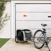 Pet Bike Trailer Black and Grey Oxford Fabric and Iron,Pet Pushchairs & Strollers 9.05KG-93881