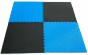 New MORGAN Tatami Jigsaw Interlocking Gym Floor Mats 2cm[Black/Blu /Single Mat