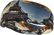 [WURTON] Beautiful Eiffel Tower Paris Print Sports Sweatband - Multi-Functional Sport Headbands Kids, Men, Women Running, Yoga