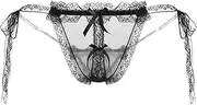 [Generic] Mesh Panties Women Lace Sexy Thong Lace Up Sexy Open Crotch T Pants Ladies Panties Size Sexy Panties Underwear for Women Pack Bikini Sexy