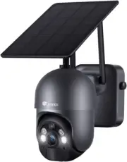 3MP Solar Security Camera Wireless Outdoor Wifi, PTZ Surveillacne Camera Battery