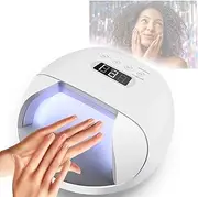 UV LED Nail Lamp,Intelligent Nail Polish Dryer, 48W Professional Nail Dryer DIY Tools,4 Timer Setting, LCD Display Light for Gel Nails,for Beginners Home Salon Use