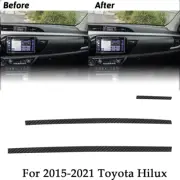 Lower Frame Of Doshboard Navigation Carbon Fiber Trim For 2015-2021 Toyota Hilux (for: Toyota)