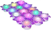 Cabilock 6 Pcs LED Light Flameless Decorative Lamp for Weddings Parties Home Decor Creative Purple Colorful Illumination for Romantic Atmosphere