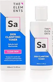 The Elements Skin Clarifying Toner, an Ultra-Hydrating face Toner formulated with Salicylic Acid and Niacinamide to Tackle congested Skin and impurities, 100ml