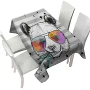 Retro Cool and Funny Panda Tablecloth