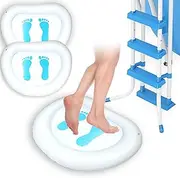 PVC Inflatable Pool Foot Bath Basin, Folding Pool Foot Wash Basin Tub for Pool Entry Ladder, Foot Washing Basin for Above Ground Swimming Pools Hot Tub Spas Outdoor Pool Accessories
