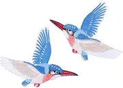 DOITOOL 1 Pair Pretty Birds Iron Patches DIY Applique for Clothing Repair Transfer for Jeans Shirts Hats Backpacks Delicate Embroidery Design with Hot Melt Adhesive