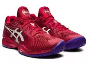 Asics Court FF Novak Djokovic Cranberry Red Men Tennis Shoes 1041A089-605 10.5