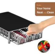 1pc Coffee Capsule Storage Drawer, Metal Coffee Pod Holder, 60 Capsule Capacity