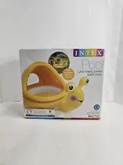 INTEX LAZY SNAIL BABY POOL w SHADE INFLATABLE KIDS POOL SOFT OUTDOOR POOL NEW