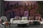 3D Sky Forest Waterfall Wallpaper Wall Murals Removable Wallpaper 10