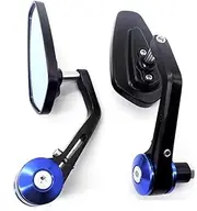 Motorcycle Handlebar Mirror For Benelli TRK 502 Zontes 310R For Kawasaki Z900 ZX636 For NINJA 400 650 Motorcycle Handlebar End Rearview Mirror(Blue4)