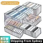 6pcs Grids Mesh Storage Box Closet Wardrobe Drawer Divider Clothes Organize AU