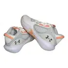 Under Armour Lockdown 6 Basketball Shoes Unisex White Peach Size M 11W 12.5