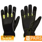 10 x Mens Work High Performance Multi-purpose Tradies Certified Tradesman Gloves