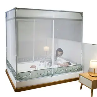 新款蚊帳家用兒童防摔1.5米1.8m床蒙古包免安裝寶寶加厚加密夏天