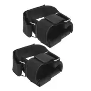 2Pcs Dumbbell Foot Attachment Adjustable Ankle Straps Feet Weights Lifting Black