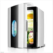 10L Mini Fridge With Window Portable Small Refrigerator With Cooling And Warming Electric Reefer AC/DC Power Compatibility Compact CoolBox For Cars, Homes, Offices, And Dorms(Black)